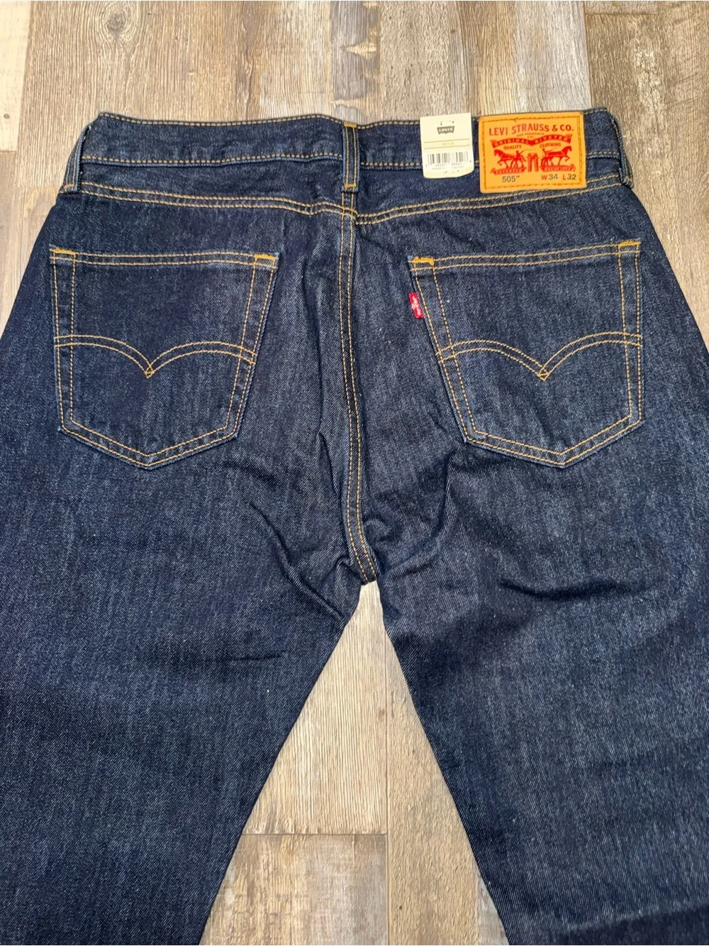 Men's Levi Strauss 505 Regular Fit Dark Indigo Jeans